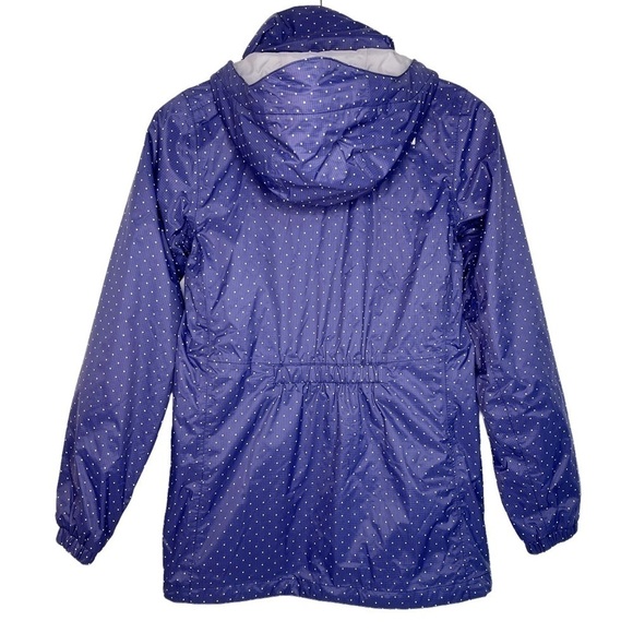 THE NORTH FACE Hooded Windbreaker Jacket Size XS in Polka Dot Navy Blue - Picture 2 of 14